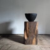 Antique oak pedestal