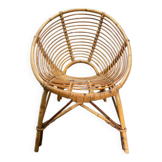 Vintage rattan armchair
