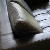 Canapé en cuir noir Ligne Roset
