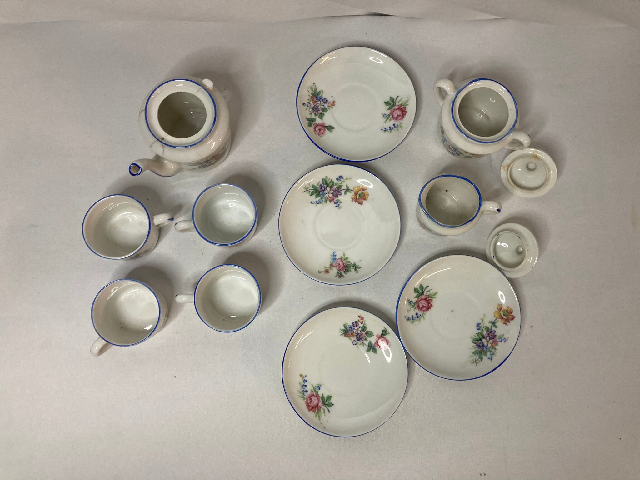 Antique toy porcelain dinette 1960s