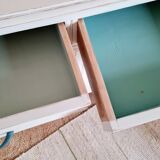Parisian sideboard doors renovated pale green
