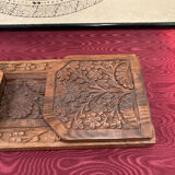 Serre livre en bois sculpté