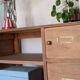 Old small workshop furniture made of wood.