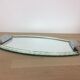 Cut glass mirror plateau 33x25cm