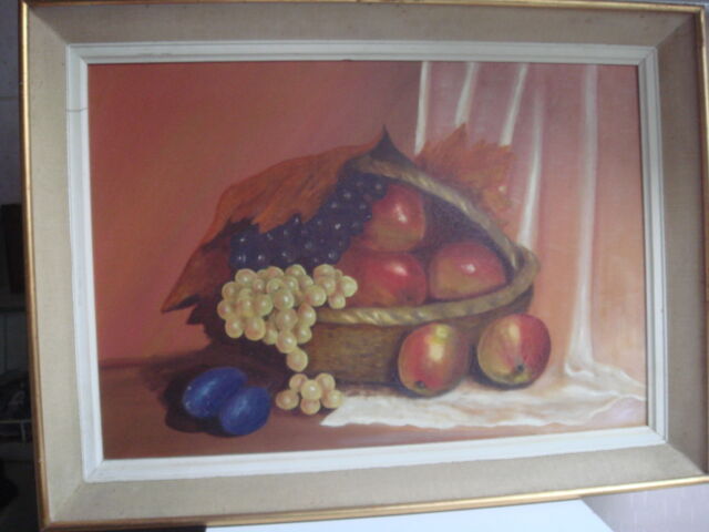 painting on canva, fruits