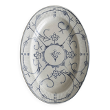 Vintage blue and white ceramic oval dish
