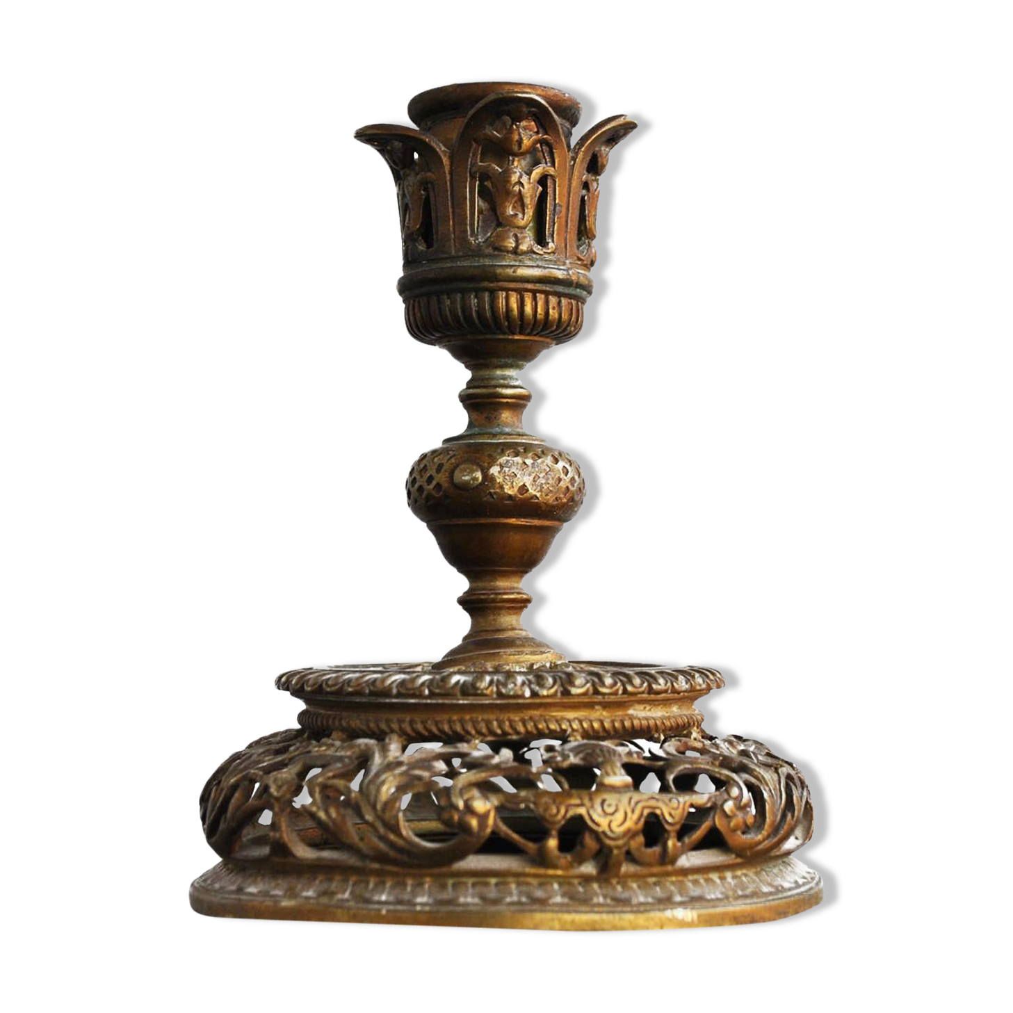 Sconce in bronze openwork Gothic XIX