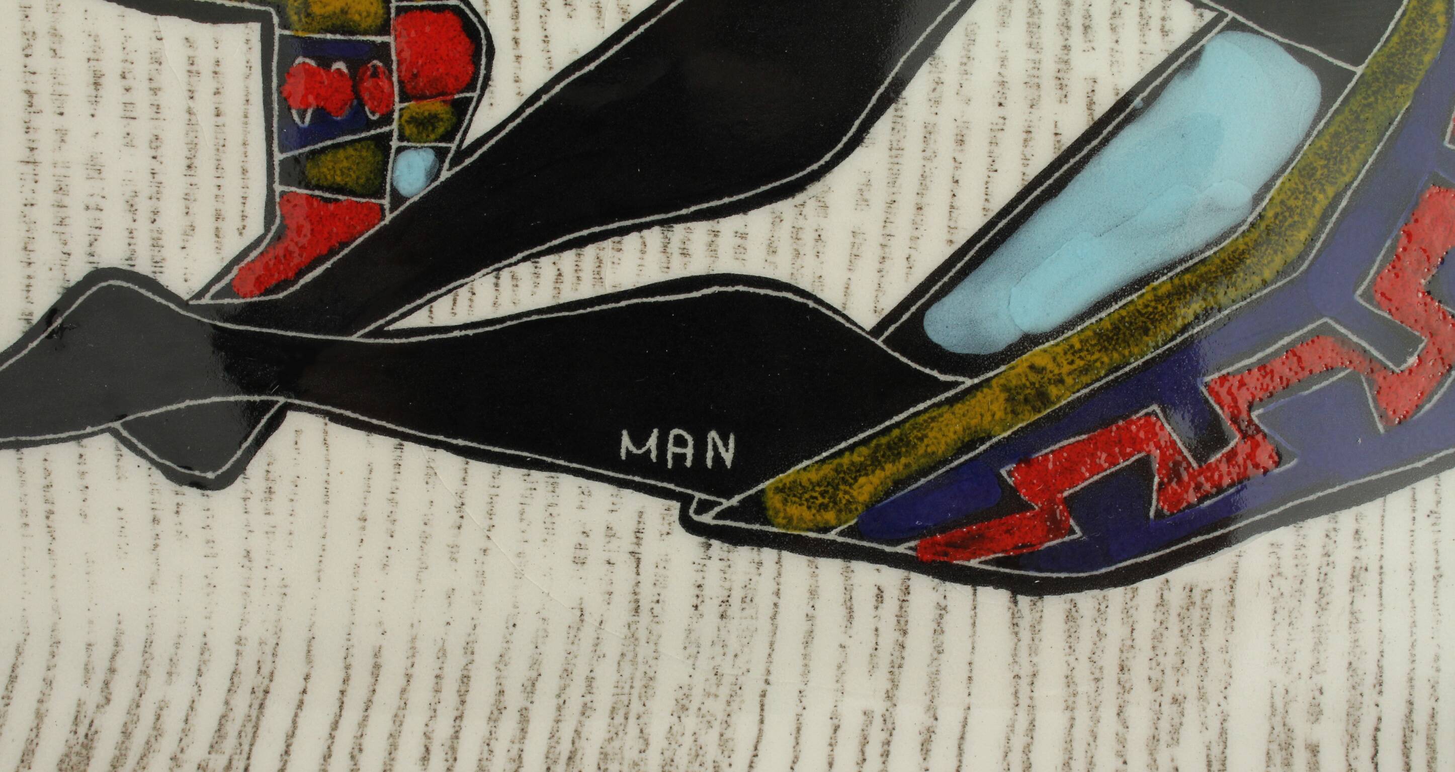 Plat italien de forme libre par Sesto di Fiamma, 1950's