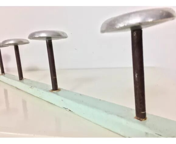 Industrial wall coat rack 5 aluminum hooks