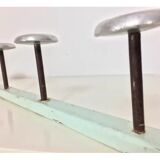 Industrial wall coat rack 5 aluminum hooks