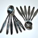 Set of 12 silver-plated mocha coffee spoons Longchamps Strasbourg