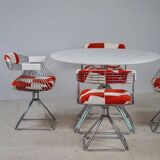 Ensemble table à manger et chaises pivotantes Rudi Verelst pour Novalux