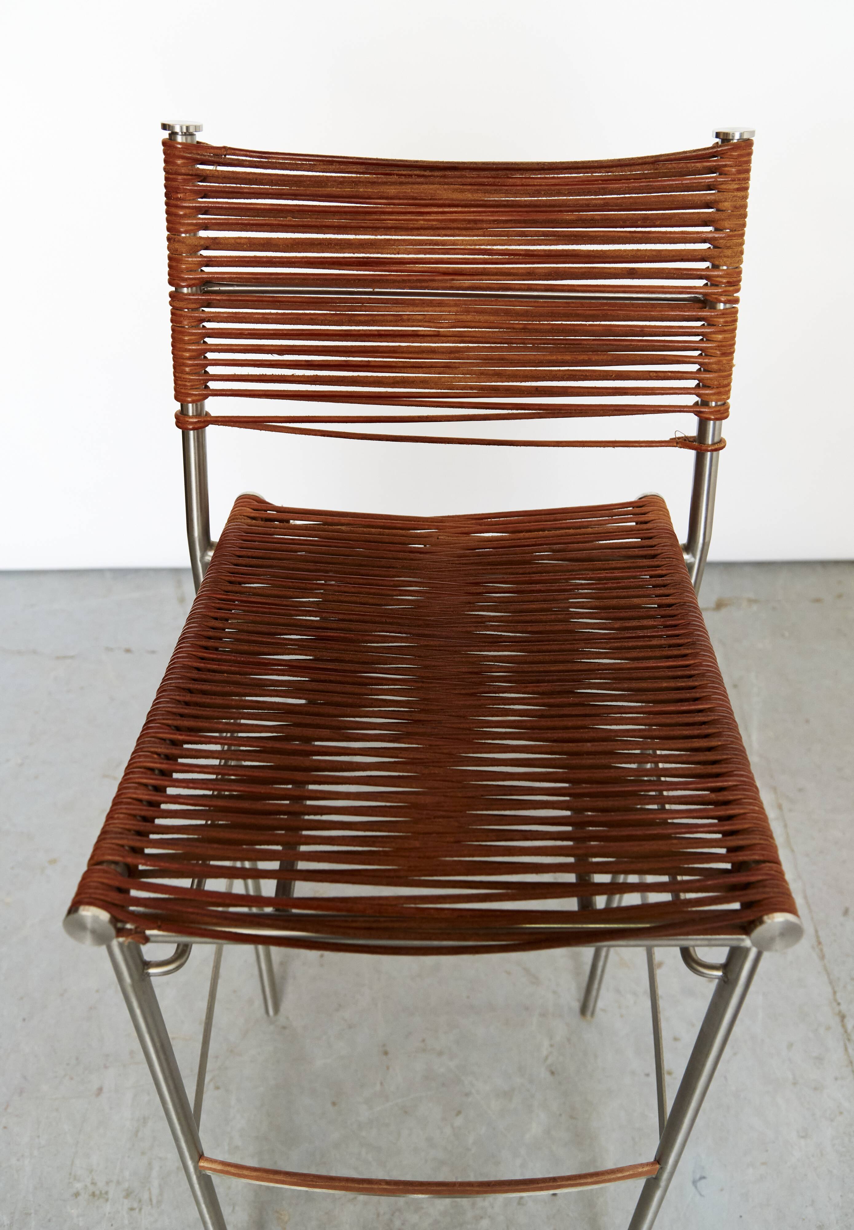 Pair of Tito Agnoli Barstools "MissB" for Pierantonio Bonacina