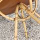 Table basse vintage en bambou et rotin