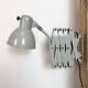 Grey German Industrial Scissor Wall Lamp from SIS, 1960s