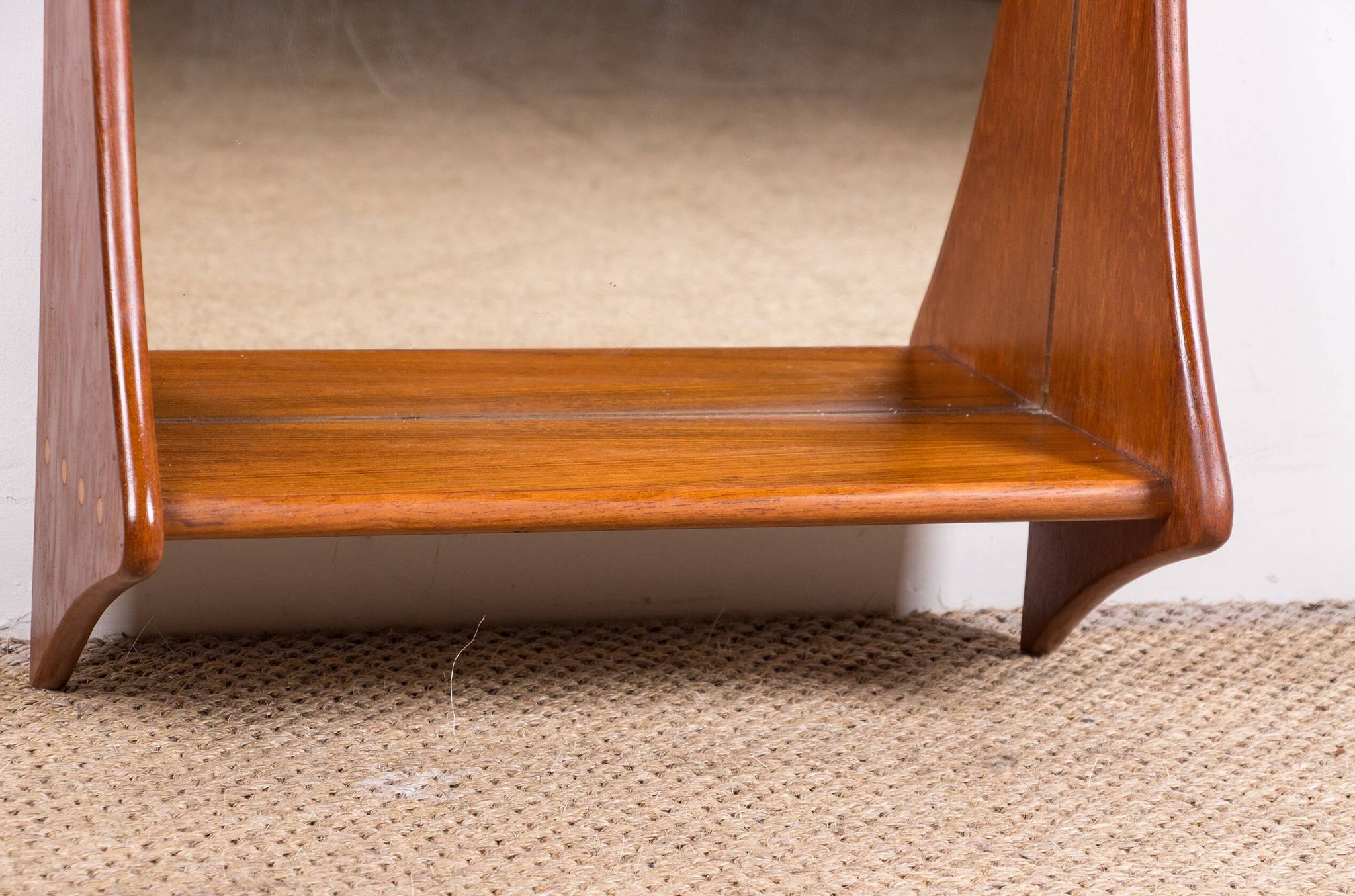 Large wall mirror in Danish teak by Pedersen and Hansen 1960.
