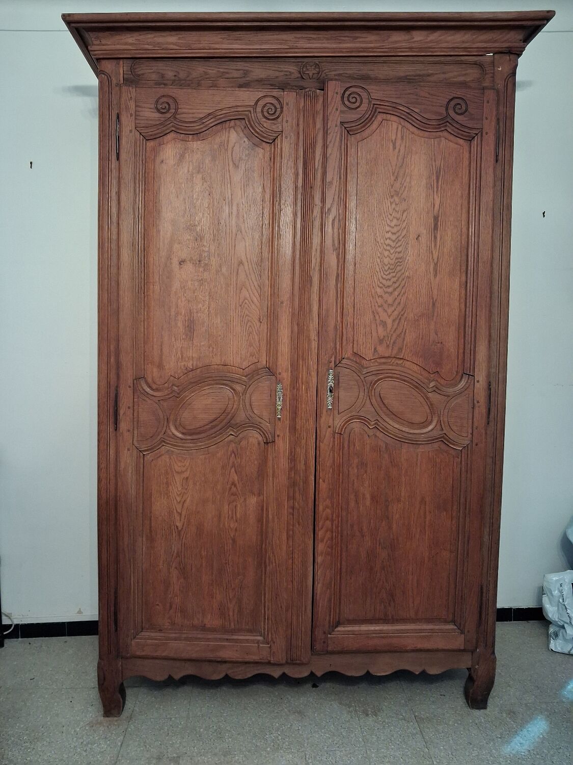 Norman oak stripped wardrobe