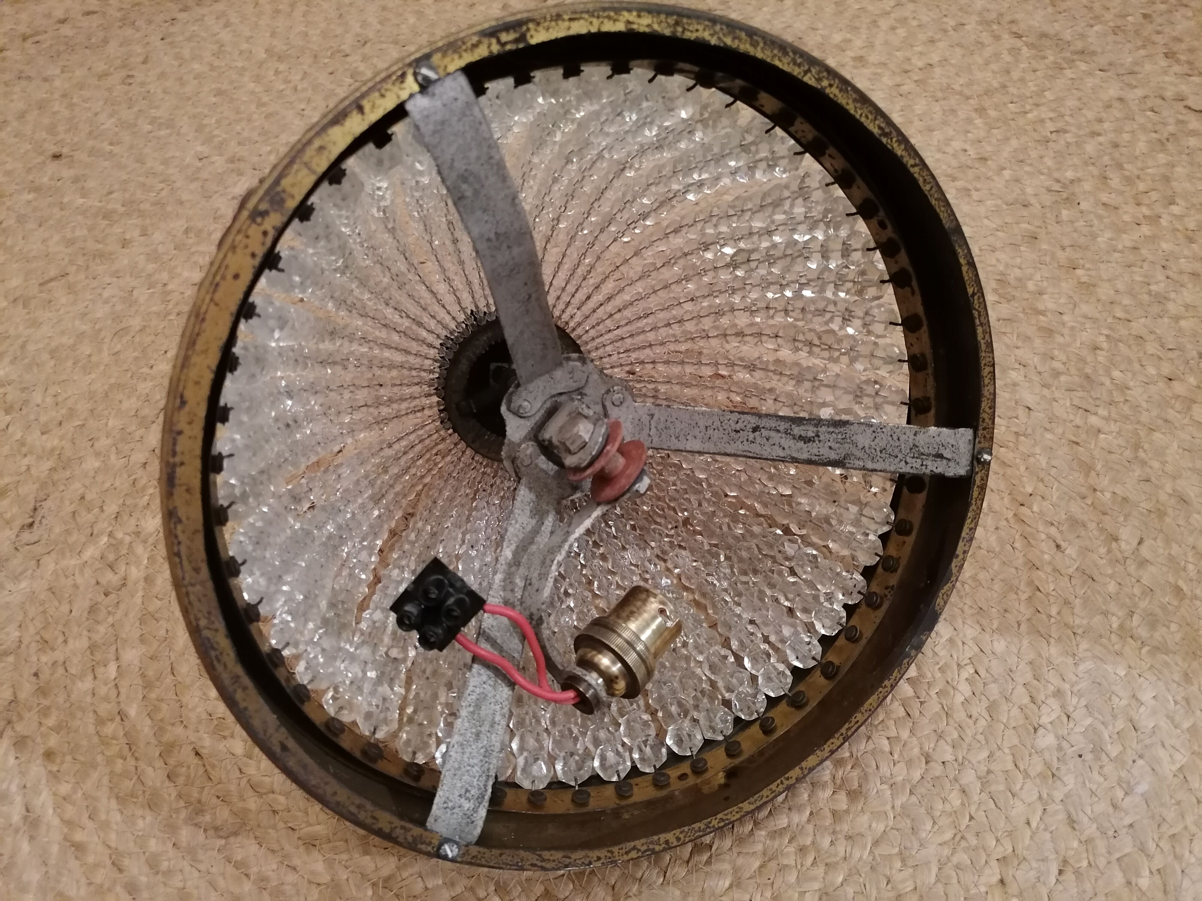 Glass beaded ceiling light