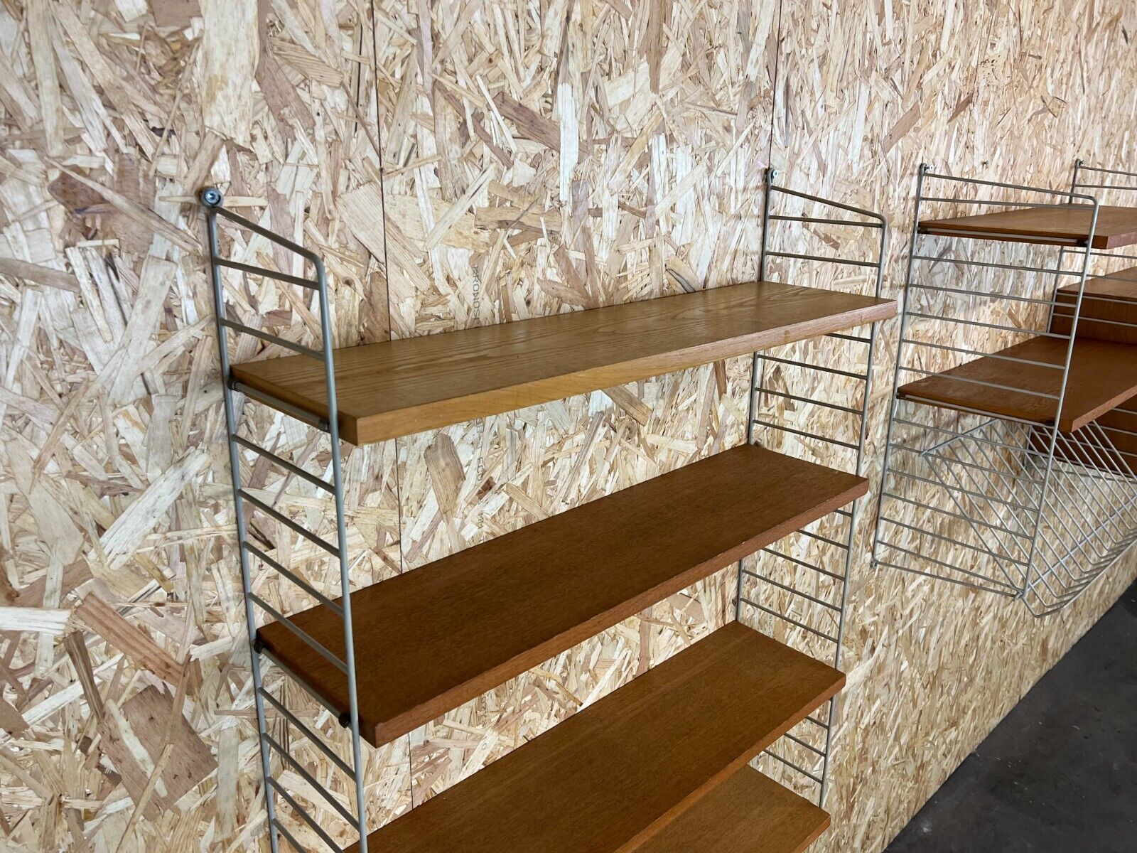 60's 70's oak string shelf module by Kajsa & Nils "Nisse" Strinning Sweden