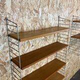 60's 70's oak string shelf module by Kajsa & Nils "Nisse" Strinning Sweden