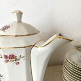 Antique tea set in Chauvigny porcelain