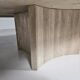 Sculptural coffee table in Italian travertine from the 1970s.