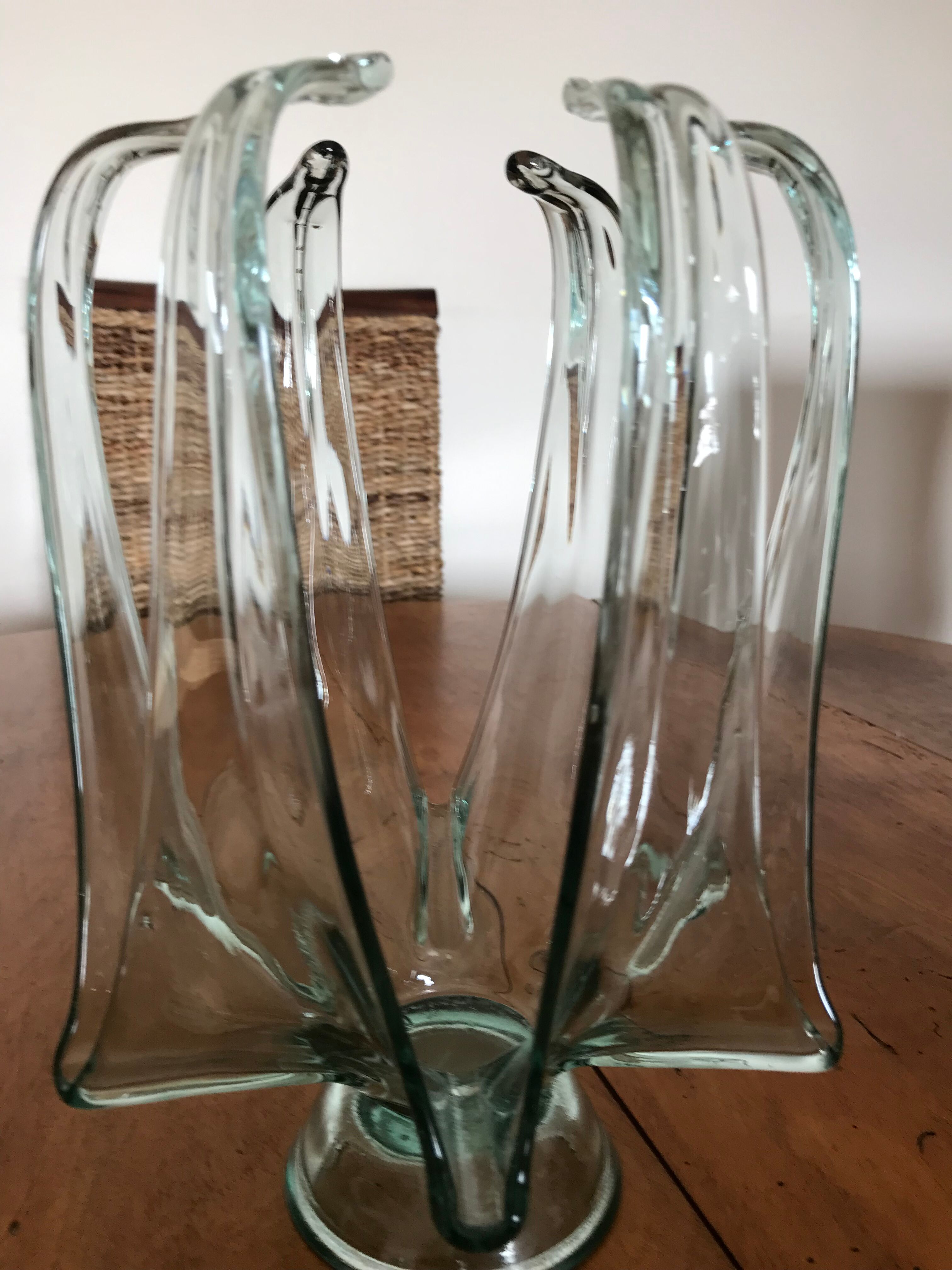 Fruit cup, cut-out glass centerpiece