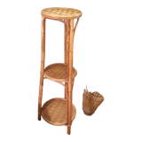 Rattan side table