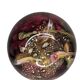 Glass vase - signed - gold leaf - Art Nouveau influence