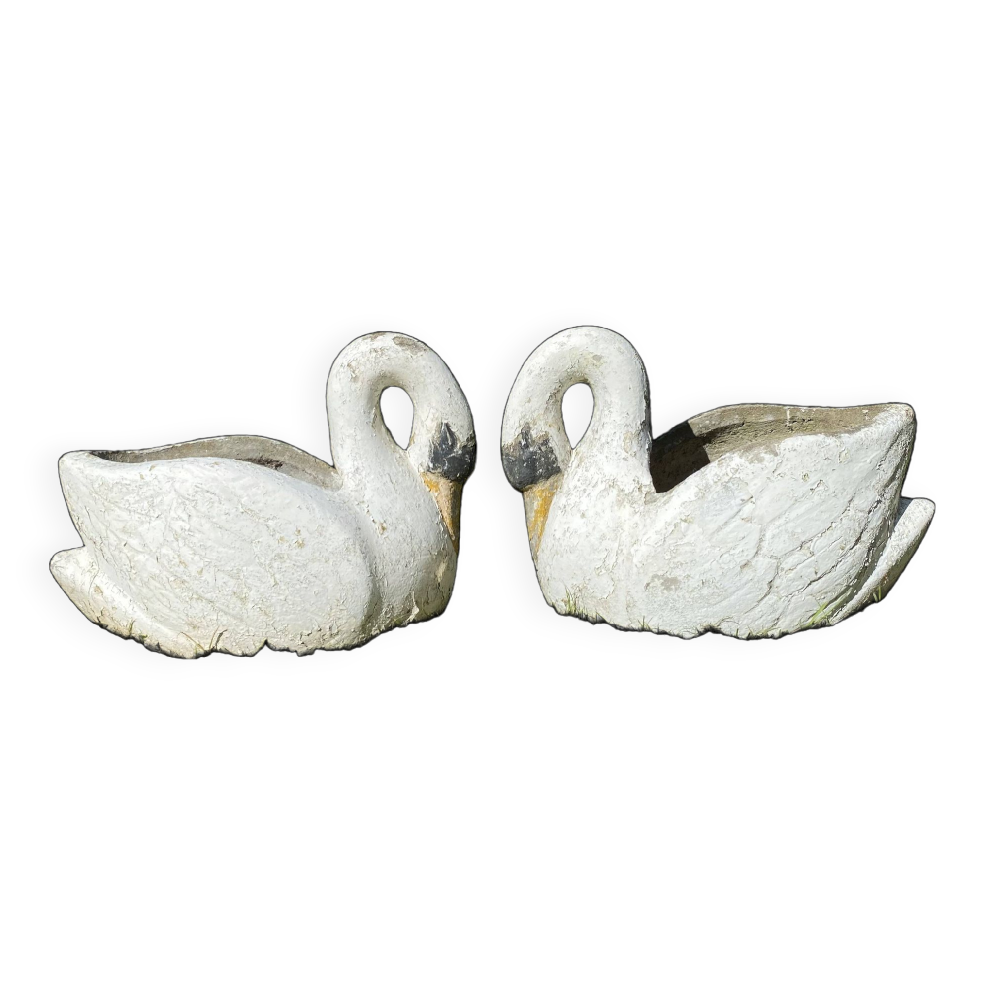 Pair of concrete planters, 1960s