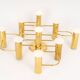 1 of 2 Sciolari Leola wall-mounted ceiling light in brass, Germany, 1970s