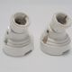 Duo of white ceramic wall lamps