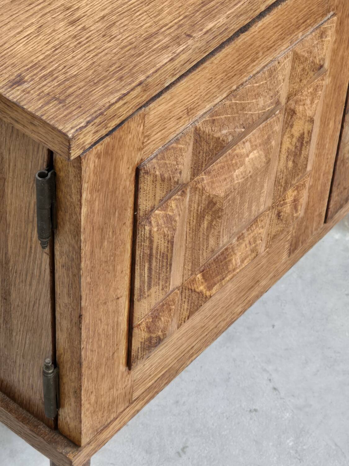 Brutalist two-door bedside table