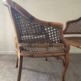 Pair of canned armchairs from the 50s and 60s