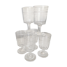 Set de 6 verres rouleau mi-19e