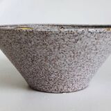 Trapezoidal vase by Fratelli Fanciullaci with plant decoration