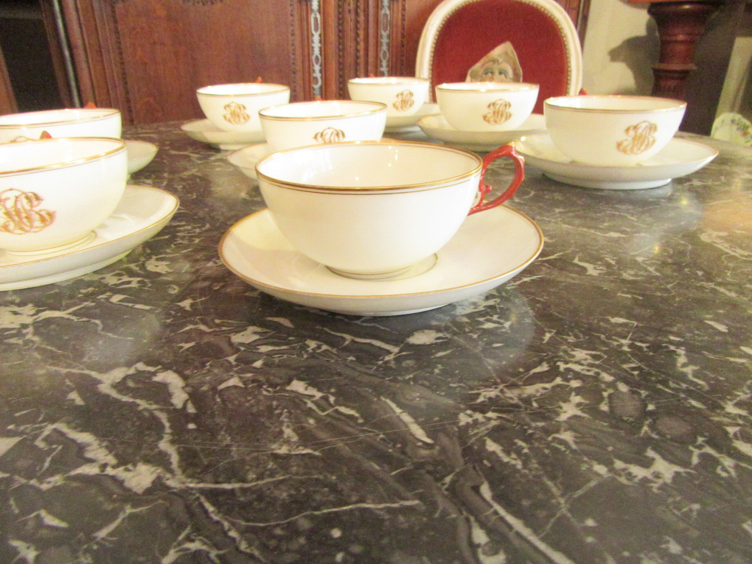 Porcelain cups- batch of 8 - early 20th