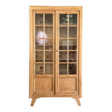 Vitrine vintage en chêne années 50 (rénovée)