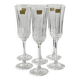 6 Luminarc champagne flutes / glasses.