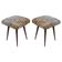 Pair of vintage leopard velvet stools from the 20th century, Europe, 1960s.