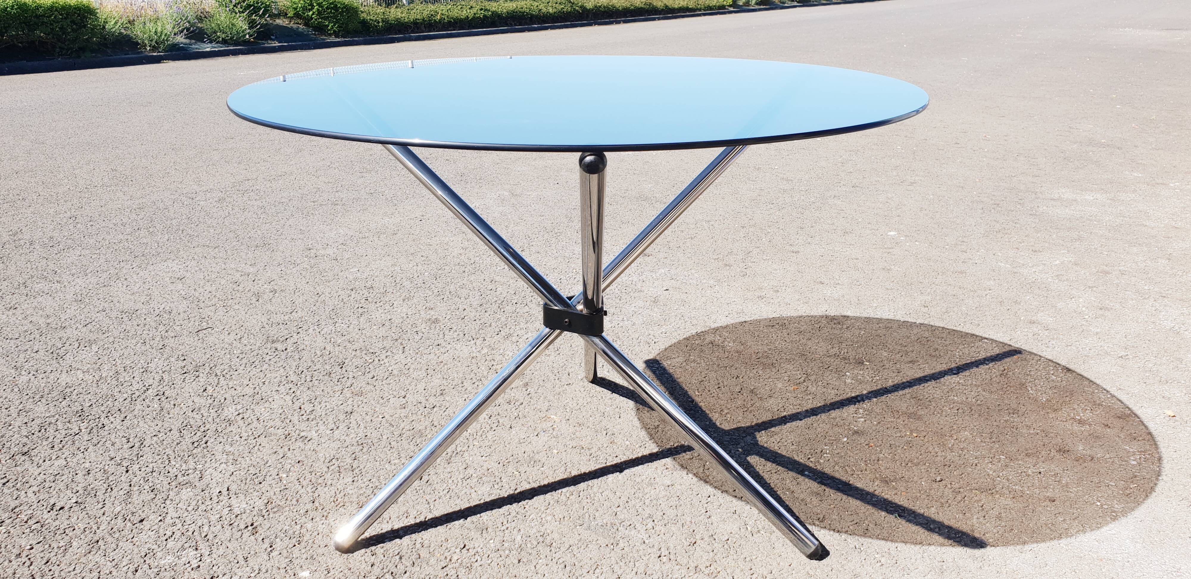 Vintage glass round table