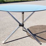 Vintage glass round table