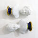 Pair of busts in biscuits