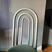 Sculptural "Arches" chair, Italian collectible, Memphis style, decorative dining