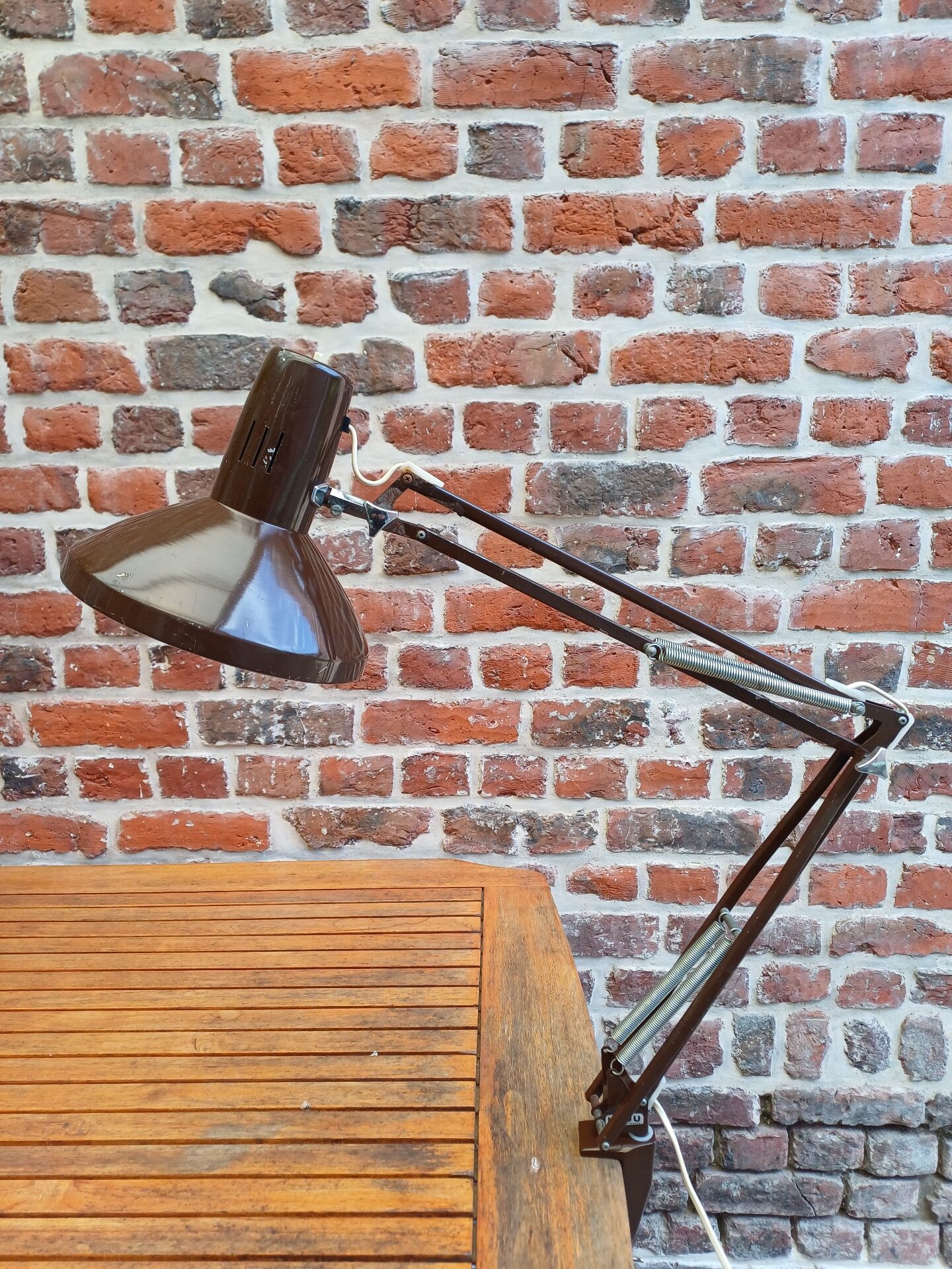 Lampe architecte Ledu marron 70's