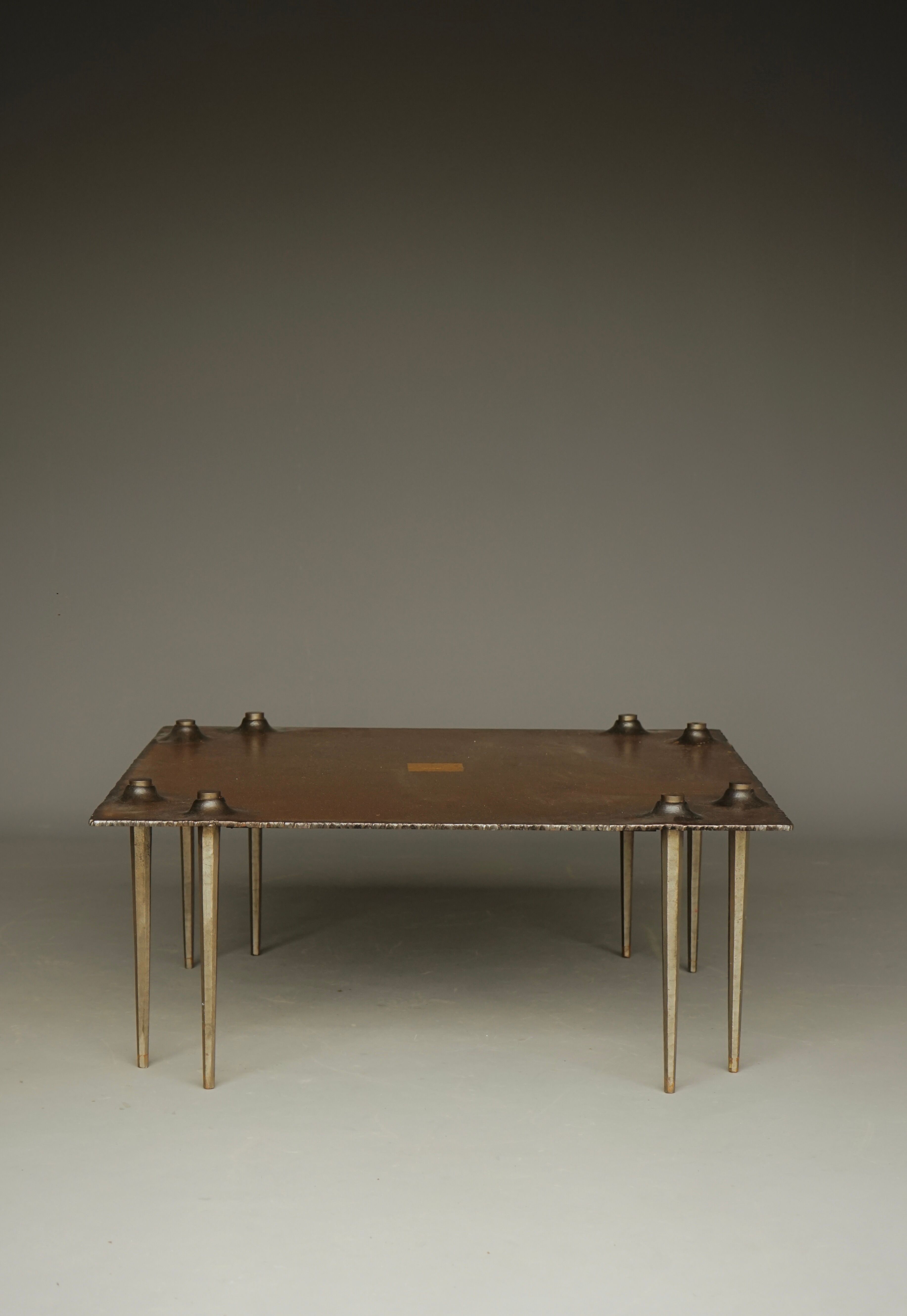 Idir Mecibah brutalist coffee table, Belgium 1997