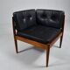 Univers corner chair by Kai Kristiansen for Magnus Olesen. 1965.