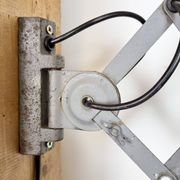 Industrial Grey Scissor Wall Lamp, 1960s
