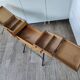 Worker sewing box door magazines steel wood scoubidou yellow vintage