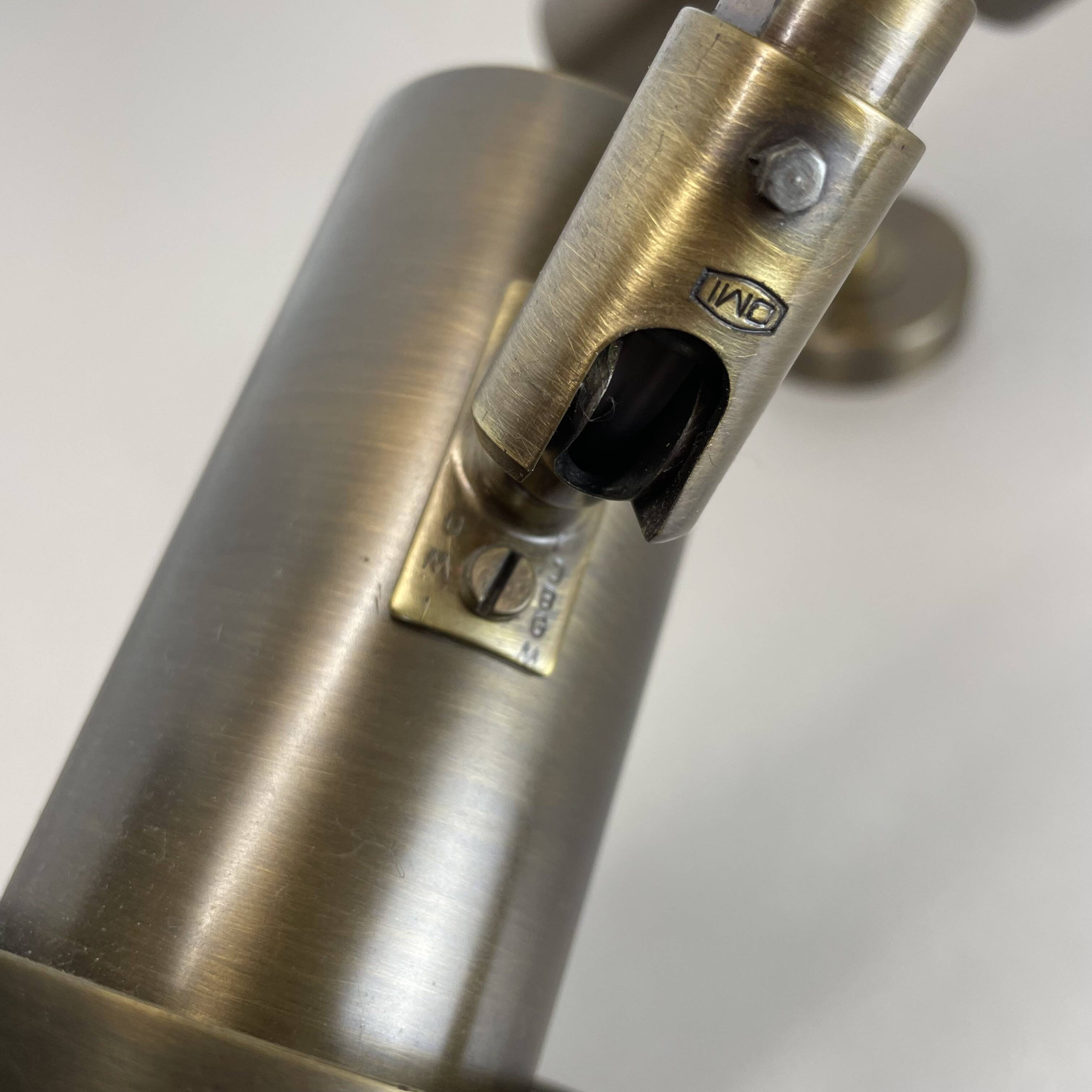 set of 2 Brass Spot elements ceiling wall Lights by OMI Lighting Germany, 1970s